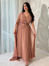 Pink Chiffon Elegant Waist Dress