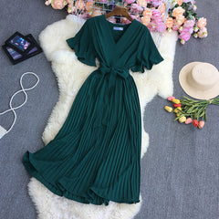 Vintage Elastic Short Sleeve Boho Tunicas Women Floor Length Dress Basics Casual Summer Birthday Clothing Wedding Dresses Robe