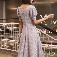 Ladies Long Short Sleeve Banquet Evening Dress Fashion Party Dress Festive Dress