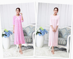 Spring New Lady Girl Nightdress Women Modal Long Type Cotton Cute Princess Nightgown Breathable Elastic Sleepwear Sleepdress