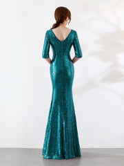 ladies sexy Evening dress long-style Slim Bridesmaid party party Full dress