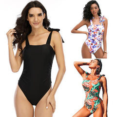 New High Quality Bikini Ladies Black Trendy Swimsuit 1PC Swimwear Women Whole Piece Bathing Suits Teen Adult Fashion Beachwear