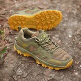 Outdoor hiking shoes men's summer breathable mesh sports shoes tendon bottom wear-resistant hiking travel shoes thick bottom