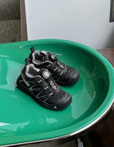 Children's shoes 2023 autumn children's outdoor sports shoes boys and girls rotary buckle soft bottom hiking shoes running shoes