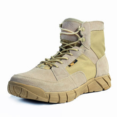 Outdoor leather hiking boots men's waterproof sports lightweight -cut cross-country tactical hiking desert military shoes