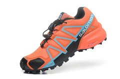 برتقالي أسود أزرق سالومون في الهواء الطلق عادية ريترو سبيد كروس 4 محبوك سطح المشي لمسافات طويلة أحذية رياضية المرأة أحذية المشي لمسافات طويلة 36-42