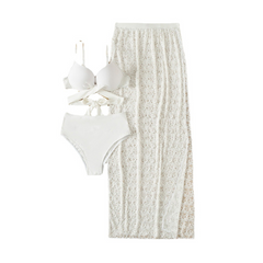 ملابس سباحة بكيني نسائية أوروبية وأمريكية جديدة مع تنورة شاطئ بيكيني