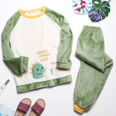 Autumn Winter Women Pyjamas Sets pajamas Sleepwear Suit Thick Warm Coral Flannel nightgown Female Animal Pijama Mujer