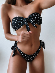 Ladies Swimsuit Dot Print Sexy Split Bikini