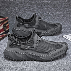 2022 جديد عبر الحدود حجم كبير أحذية رجالية التجارة الخارجية خفيفة الوزن منخفضة أعلى شبكة المشي لمسافات طويلة في الهواء الطلق أحذية الرجال بقعة بالجملة