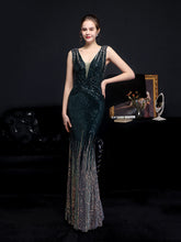 Ladies Fashion Sexy Sequins Banquet Evening Dress Mermaid Skirt