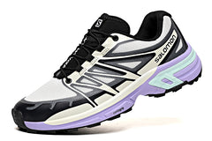 الأبيض والرمادي والأرجواني سالومون في الهواء الطلق عادية ريترو XT WINGS 2 أحذية رياضية محبوكة أحذية المشي لمسافات طويلة للرجال 36-40