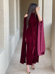 Elegant Velvet Waist Pack Hip Dress