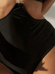 European and American one-piece swimsuit strapless sexy backless cross-border bikini women