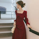 Toast clothing bride 2022 new red temperament can usually wear a small engagement return evening dress skirt