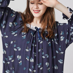 Spring Long Sleeve Cotton Nightdress Nightgown For Women Elegant Cute Princess Style Sleepwear Sleepdress Home Wear Nightgowns