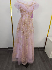 Pink colored yarn spring new one-shoulder bride toast dress banquet annual meeting engagement wedding dress evening dress skirt