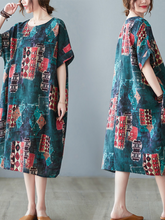 shot spot 2022 summer fat MM cotton and linen retro Korean style literary dress