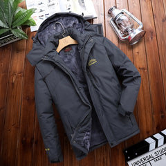 Men's fleece thickened autumn and winter windproof waterproof jacket jacket outdoor cold and warm mountaineering suit