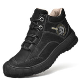 Cotton shoes men's winter thick-soled outdoor hiking shoes waterproof leisure -top leather shoes plus velvet