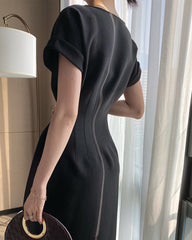 New Summer Women Solid Color Elegant Vestidos White Party Bodycon Work Office Lady Female Slim Dress