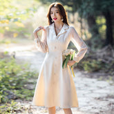 Spring women's 2021 new 13 line dress INS style small fragrance style single elegant skirt
