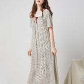 Women's Pajamas Cotton Short Sleeve Underwear Polka Dot Pajamas Women's Pajamas Homewear Nightgown Plus Size Nightdress 3y7