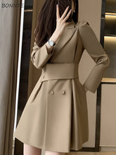 Office women's long-sleeved dress ladies young elegant fashion slit autumn new simple fashion high waist Korean version all collocations 4.21
