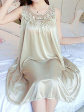 Summer Ladies Pajamas Sexy Ice Silk Sling Nightdress