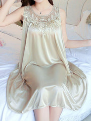 Summer Ladies Pajamas Sexy Ice Silk Sling Nightdress