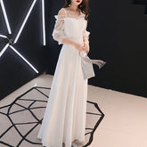 Ladies Off Shoulder Strap Long Banquet Evening Dress Party Dress
