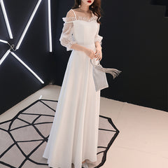 Ladies Off Shoulder Strap Long Banquet Evening Dress Party Dress