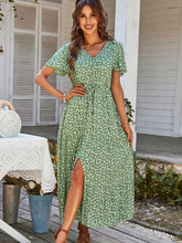 السيدات خمر الصيف فستان طويل مُزين بطباعة السيدات فضفاضة عادية زر حتى بوهو فستان الشاطئ سترة نسائية رداء السيدات