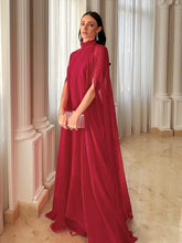 Red Chiffon Paneled Dress