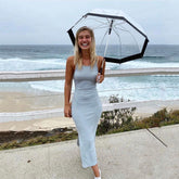 فستان نسائي ضيق متوسط الطول فستان صيفي مثير بدون أكمام بفتحة جانبية للحفلات