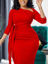 2023 فستان دانتيل مطوي بلون سادة جديد 4-27