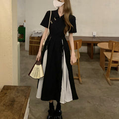 Midi Dress Women's Strap Design Elegant Temperament Korean Ladies A-line Fashion Casual Daily Summer Simple New Vest 2*14