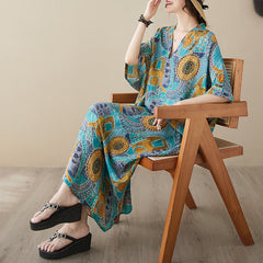 2023 الصيف الخامس الرقبة رقيقة القطن الكتان حجم كبير فستان نسائي فضفاض عطلة الرياح تنورة الشاطئ تغطي اللحوم رداء طويل