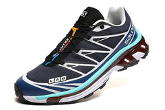 الأزرق الداكن والأبيض والأزرق سالومون في الهواء الطلق عارضة الرجعية XT6 المتقدمة أحذية رياضية أحذية المشي لمسافات طويلة للرجال 40-45