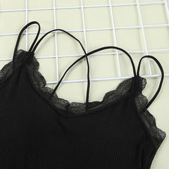 HiLoc مثير الدانتيل انظر من خلال ملابس خاصة النساء منامة للنوم السباغيتي حزام بلا أكمام ثوب النوم ملابس الصيف امرأة