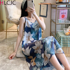 100% Viscose Sleepwear for Women Nightgowns Pyjamas Femme Sleepshirts Homewear Nightdress Sleep Top Night Wear Sleeping Dress