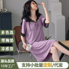 فستان صيفي جديد للسيدات لعام 2023 فستان صيفي رائع من الحرير الجليدي تنورة كبيرة