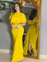 Yellow Knit Elegant Wrap Hip Bead Tube Fringe Dress