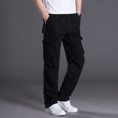 New men's adjustable adjustable pants, men's pants, casual trousers, outdoor hiking adventure overalls, large pockets, cotton.