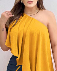 Elegant Ladies Dress Casual New Geometric Printing One Shoulder Asymmetrical Spring Gothic Style Street Trendy Women's Half Open Collar One Step Skirt