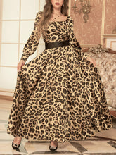 leopard print waist dress