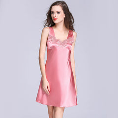 New temperament ice silk sleeveless nightdress