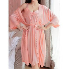 Ladies Pajamas Sexy Silk -end Ladies Homewear Set