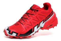 Red and black Salomon XA PRO 3D v8 men's trail running shoes women's breathable sports running shoes outdoor hiking shoes