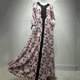 Muslim Fashion Women Elegant Abaya Dubai Turkey Muslim Hijab Dress 2021 Caftan Plus Size Boho Long Dresses Islamic Clothing